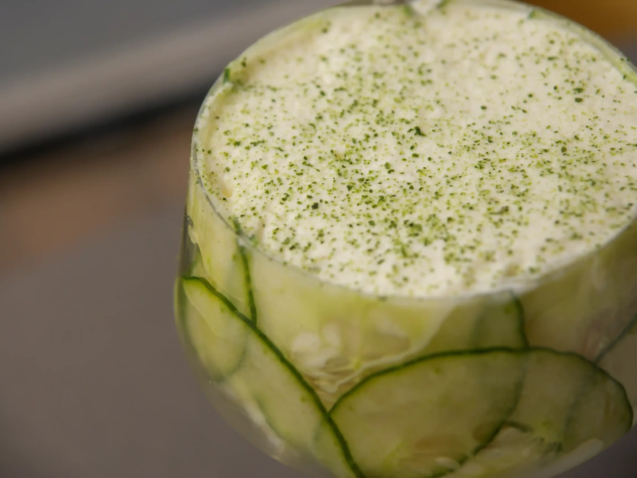 sequence-restaurant verre concombre